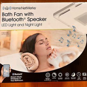 Bathroom Light & Fan with Built-in Bluetooth Speakers